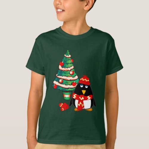 Cute Little Penguin Kids Christmas Gift  T_Shirt