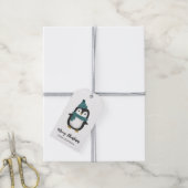 Cute Little Penguin Personalized Christmas  Gift Tags (With Twine)