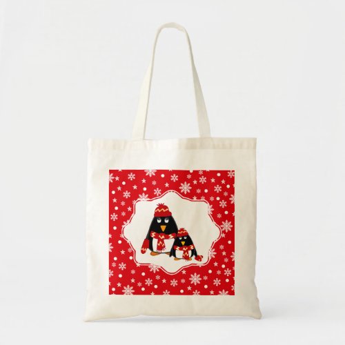 Cute Little Penguins Christmas Gift  Tote Bag