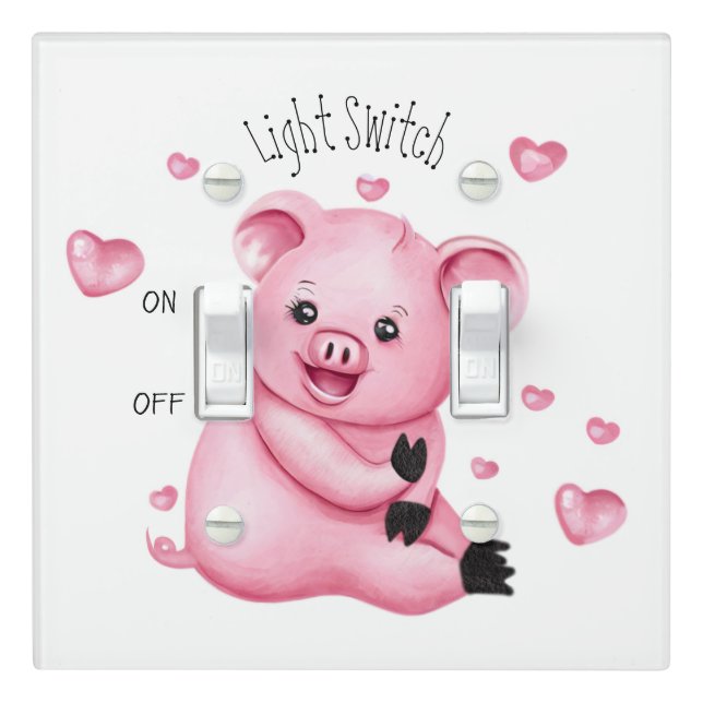 Cute little pig light switch cover (In Situ)