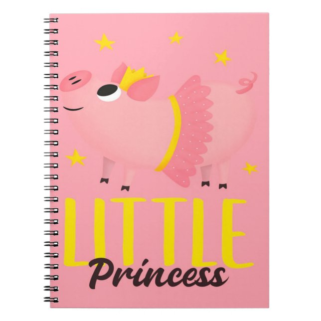 Cute little Pig Princess Piglet| Box Wallet Color Notebook (Front)