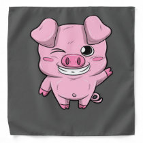 Cute Little Pig | Sweet Swine | Cartoon Pig Bandana