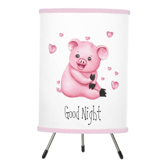 Cute little pig tripod lamp (Front)