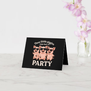 Cute Little Piggies Party Birthday Card