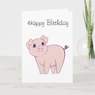 Cute Little Piggy Art Card
