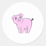 Cute Pig Face - kawaii minimalism Square Sticker | Zazzle