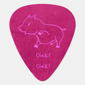 Cute little Piggy, Oink! Oink! - leather look Guitar Pick