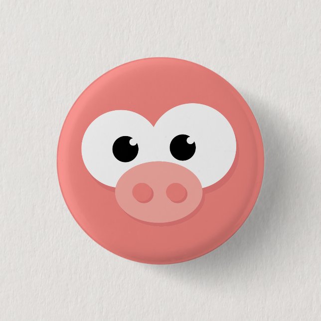 Cute Little Piggy Pig Pig. Pinback Button (Front)