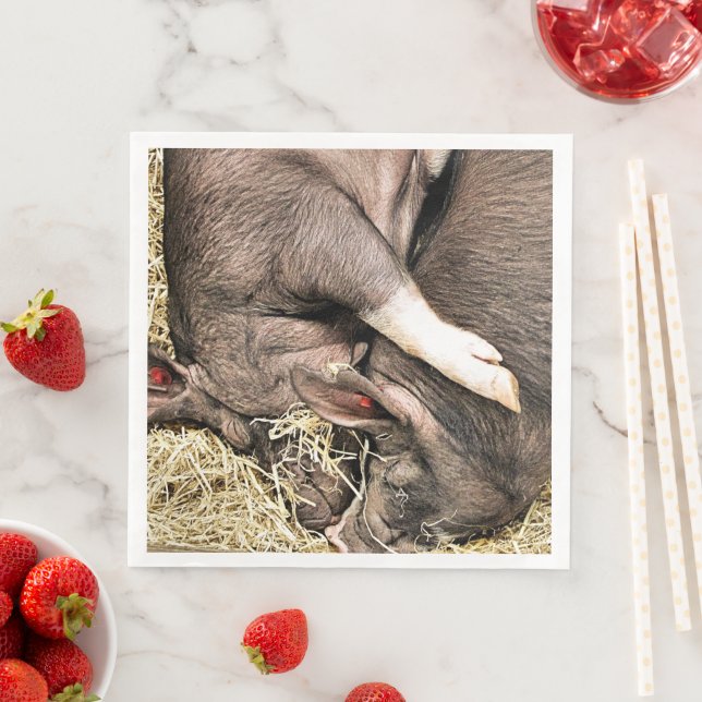 CUTE LITTLE PIGS PAPER DINNER NAPKINS (Insitu)