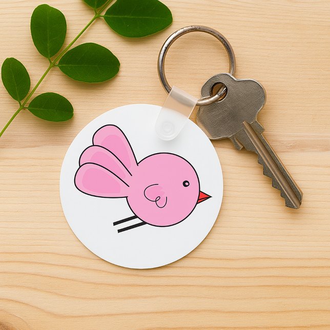 Cute Little Pink Bird Keychain (Creator Uploaded)
