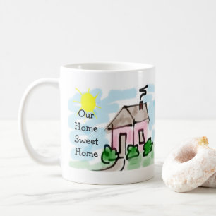 Cute Little Pink House Our Home Sweet Home Coffee Mug