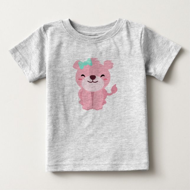 Cute Little Pink Lioness Baby T-Shirt (Front)