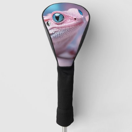 Cute Little Pink Lizard with Big Blue Eyes