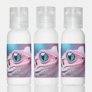 Cute Little Pink Lizard with Big Blue Eyes Hand Lotion