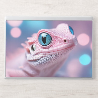 Cute Little Pink Lizard with Big Blue Eyes HP Laptop Skin