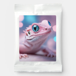 Cute Little Pink Lizard with Big Blue Eyes Margarita Drink Mix