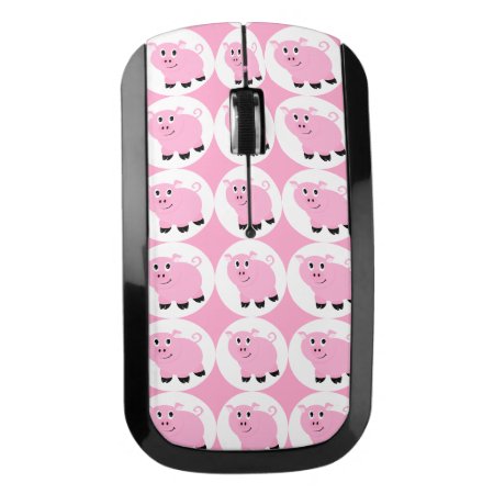 Cute Little Pink Pig Kids Piggy Pattern Wireless Mouse