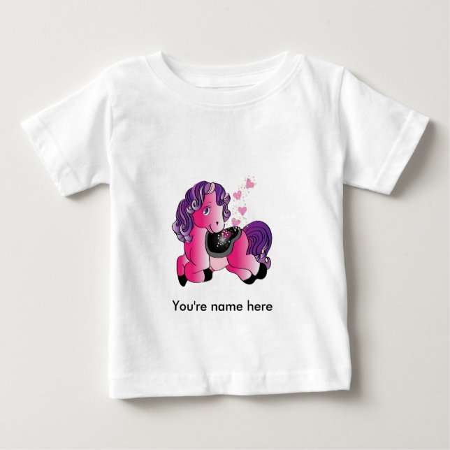 Cute little pink pony baby T-Shirt (Front)