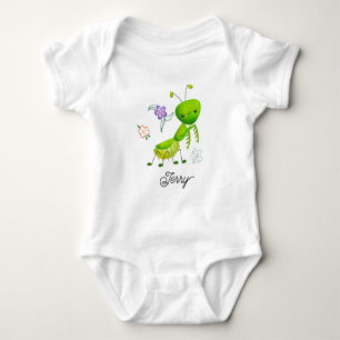 Cute Little Praying Mantis Baby Bodysuit