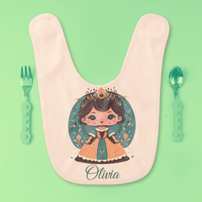 Cute Little Princess Personalized Baby Bib (Creator Uploaded)