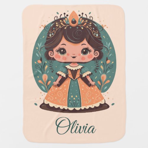 Cute Little Princess Personalized Baby Blanket