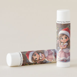 Cute little princess with Christmas hat Lip Balm