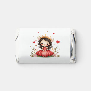 Cute little princess with red dress hershey's miniatures