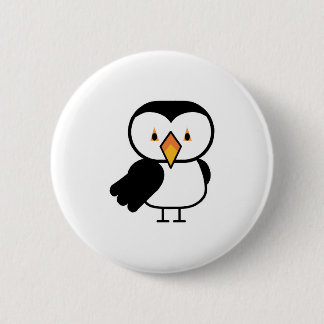 cute little puffin pinback button