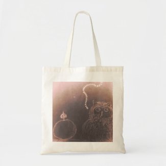 Cute little puffy guy and lightning tote bag