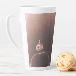 Cute little puffy pussy cat  and lightning  latte mug