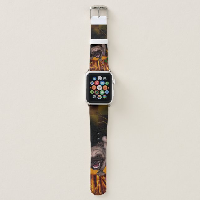 Cute little pug apple watch band (Front)