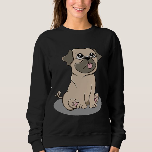 Cute little pug Classic T-Shirt 221 Sweatshirt (Front)