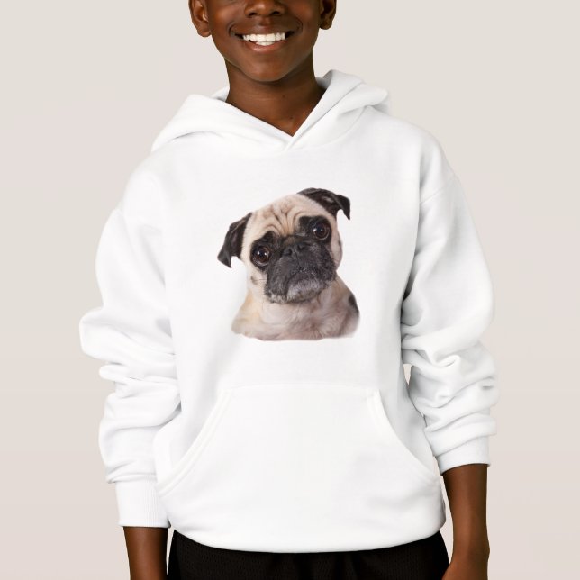cute little pug dog hoodie (Front)