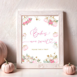 Cute Little Pumpkin Babies are Sweet Poster