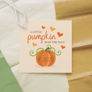 Cute Little Pumpkin Baby Shower Favor Tags