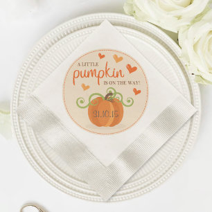 Cute Little Pumpkin Baby Shower Napkins