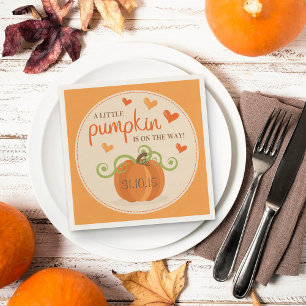 Cute Little Pumpkin Baby Shower Napkins