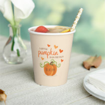 Cute Little Pumpkin Baby Shower Paper Cups