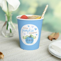 Cute Little Pumpkin Boys Baby Shower Paper Cups