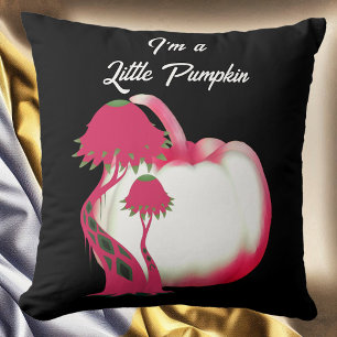 Cute Little Pumpkin Halloween Fall Toadstool Baby Throw Pillow