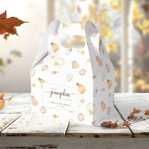 Cute Little Pumpkin Nursery Baby Girl Shower Favor Boxes
