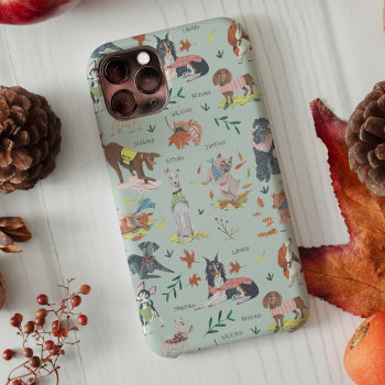 Cute Little Puppy Dog Pet Pattern Iphone 11 Case by CartitaDesign at Zazzle