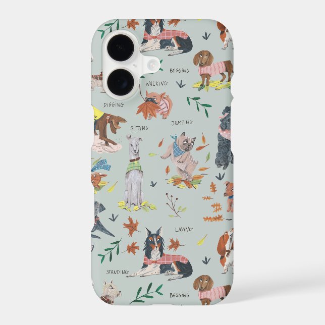 Cute Little Puppy Dog Pet Pattern Iphone Case (Back)