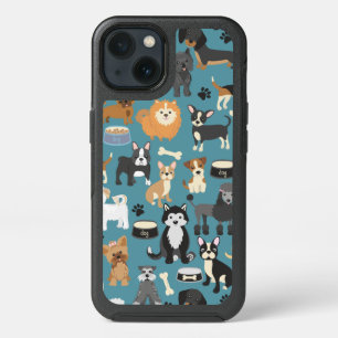 Cute Little Puppy Dog Pet Pattern iPhone 13 Case