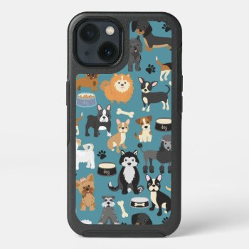 Cute Little Puppy Dog Pet Pattern Iphone 13 Case by LilPartyPlanners at Zazzle