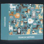 Cute Little Puppy Dog Pet Pattern Personalized 3 Ring Binder<br><div class="desc">Cute Little Puppy Dog Pet Pattern Personalized 3 Ring Binder.</div>