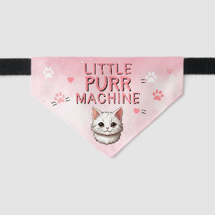 Cute Little Purr Machine Cat Funny Pet Bandana Collar