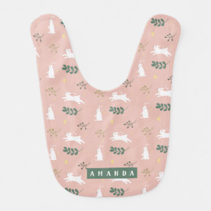 Cute little rabbit baby bib