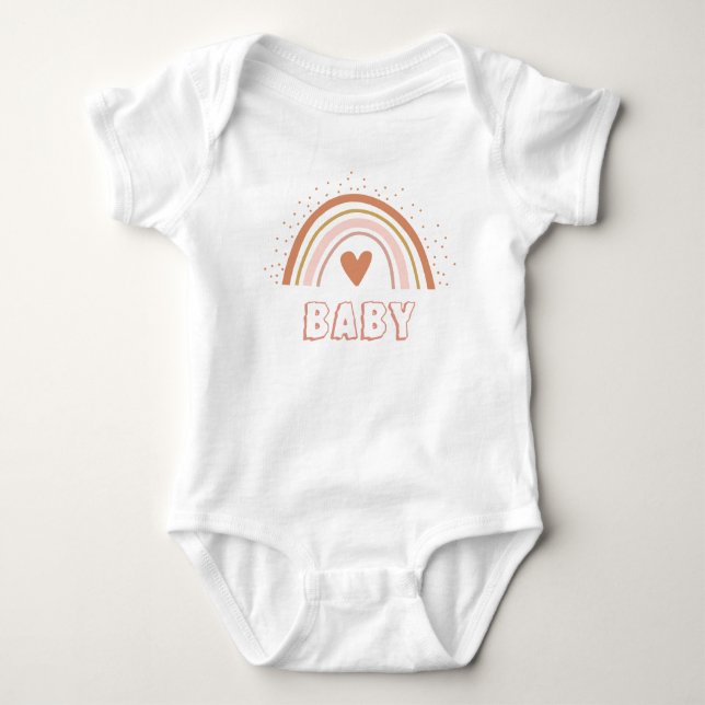 Cute Little Rainbow Baby Bodysuit (Front)