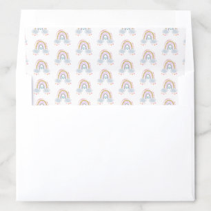 Cute Little Rainbow Baby Shower Gender Reveal Enve Envelope Liner